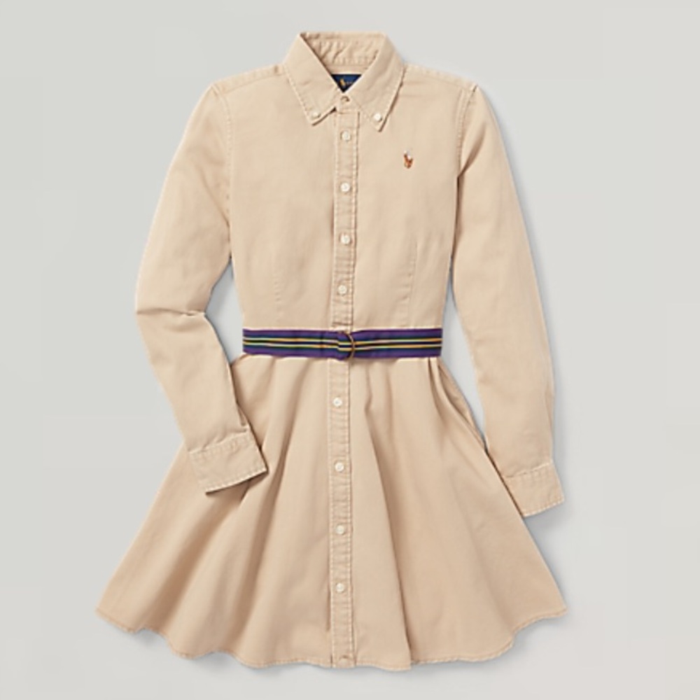 Ralph Lauren Khaki Girls Formal Dress - Picture 3 of 11